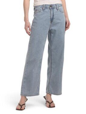 OAT NEW YORK High Rise Wide Leg Ankle Jeans
